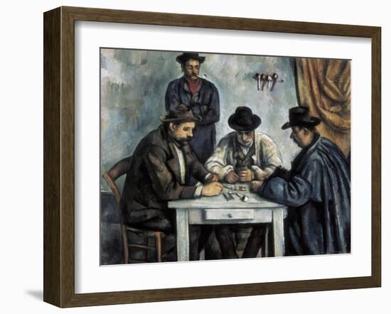 The Card Players-Paul Cézanne-Framed Art Print