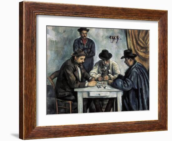 The Card Players-Paul Cézanne-Framed Art Print