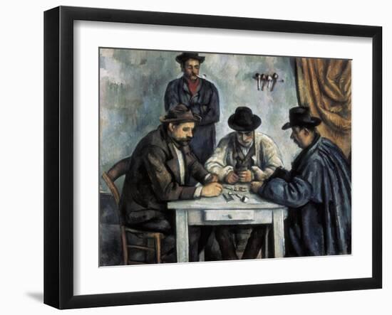 The Card Players-Paul Cézanne-Framed Art Print