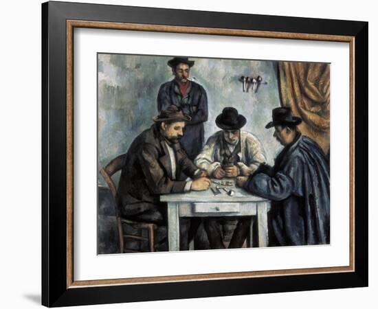 The Card Players-Paul Cézanne-Framed Art Print