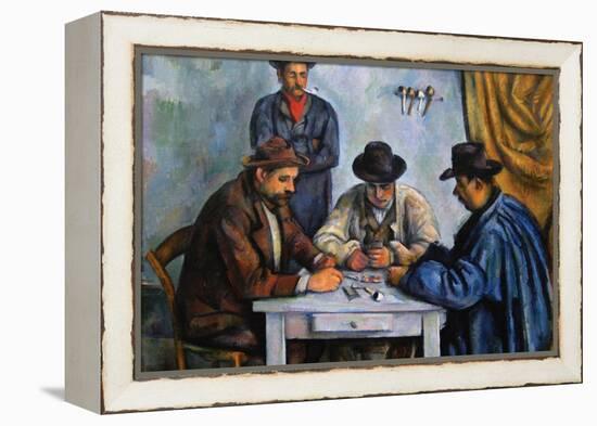 The Card Players-Paul Cézanne-Framed Stretched Canvas