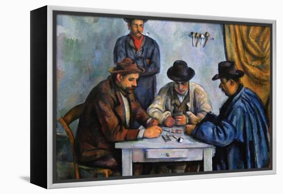 The Card Players-Paul Cézanne-Framed Stretched Canvas