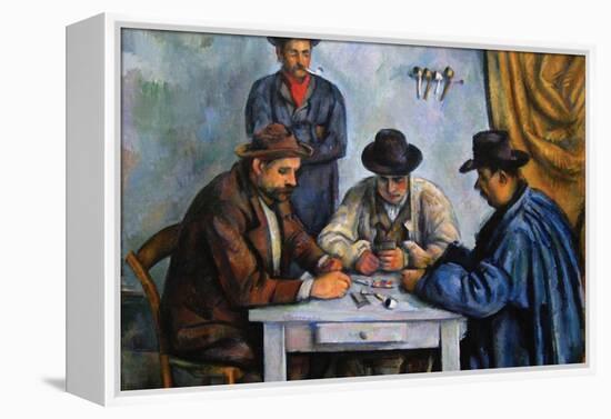 The Card Players-Paul Cézanne-Framed Stretched Canvas