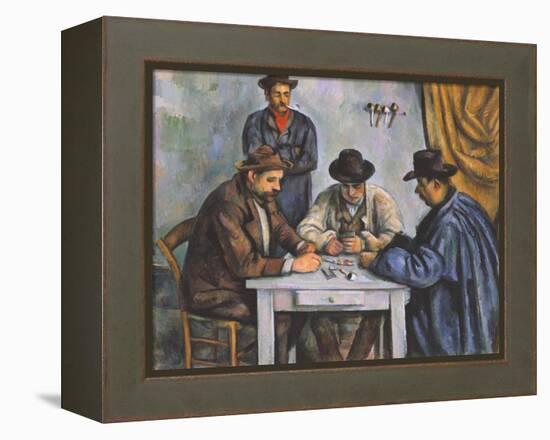 The Card Players-Paul Cézanne-Framed Premier Image Canvas