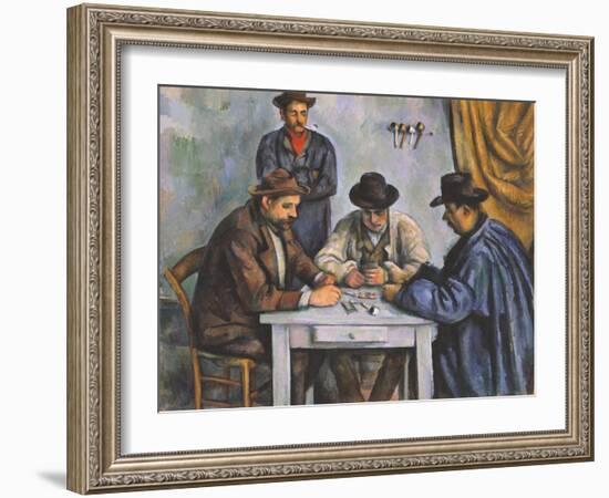 The Card Players-Paul Cézanne-Framed Premium Giclee Print