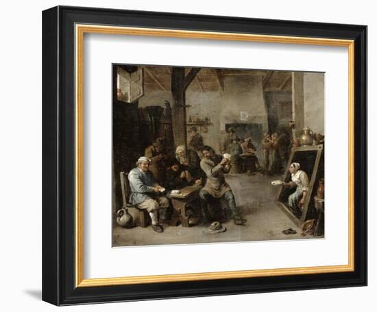 The Card Players-David Teniers the Younger-Framed Giclee Print
