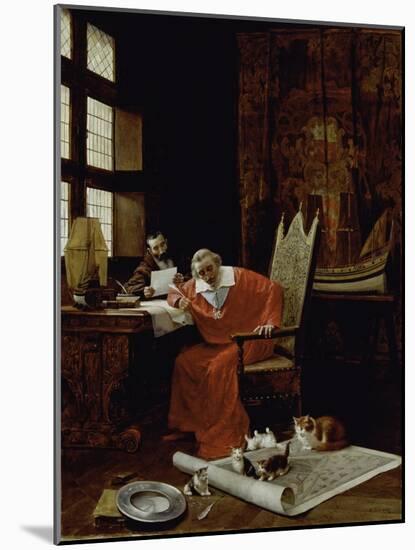 The Cardinal's Leisure-Charles Edouard Delort-Mounted Giclee Print