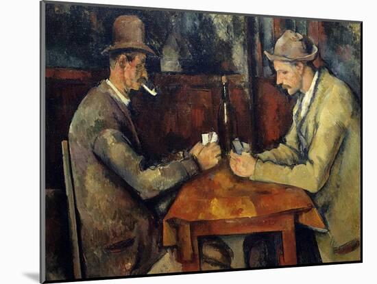 The Cardplayers, 1890-95-Paul Cezanne-Mounted Art Print