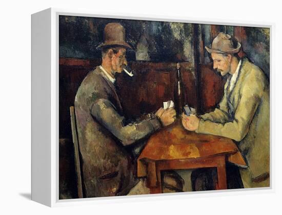 The Cardplayers, 1890-95-Paul Cezanne-Framed Stretched Canvas