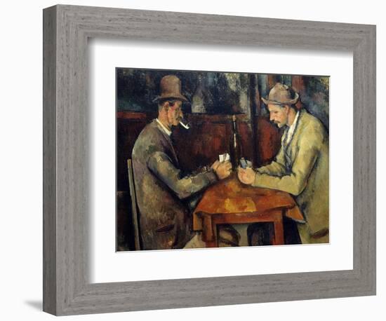 The Cardplayers, 1890-95-Paul Cezanne-Framed Premium Giclee Print