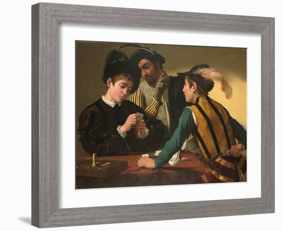 The Cardsharps-Caravaggio-Framed Giclee Print