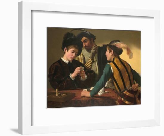 The Cardsharps-Caravaggio-Framed Giclee Print