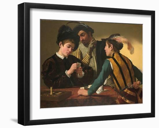 The Cardsharps-Caravaggio-Framed Giclee Print