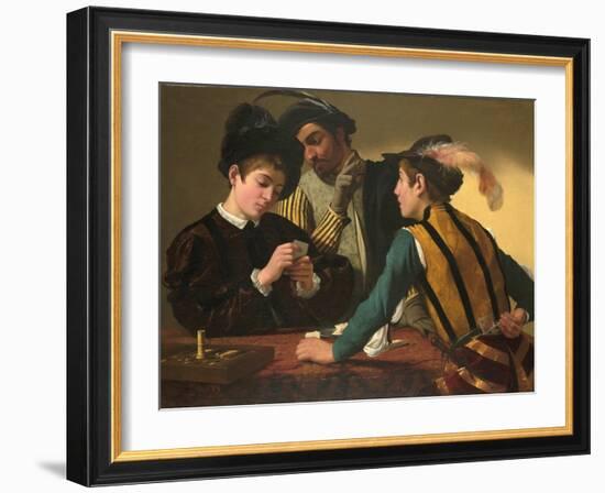 The Cardsharps-Caravaggio-Framed Giclee Print