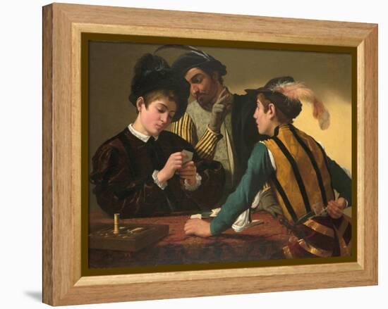 The Cardsharps-Caravaggio-Framed Premier Image Canvas