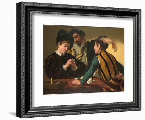 The Cardsharps-Caravaggio-Framed Giclee Print