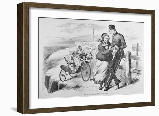 The Careless Nursemaid Political Cartoon-null-Framed Giclee Print