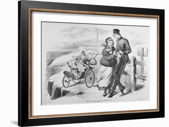 The Careless Nursemaid Political Cartoon-null-Framed Giclee Print