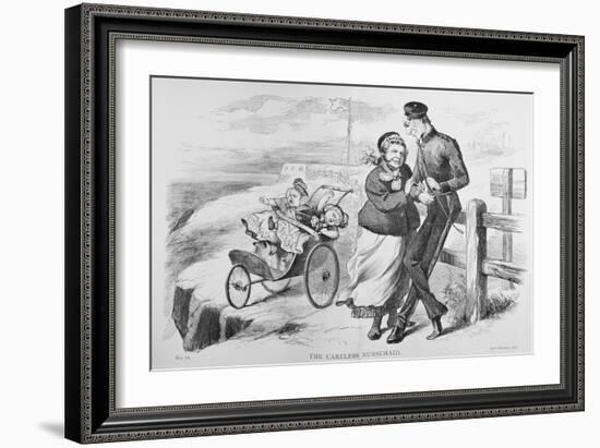 The Careless Nursemaid Political Cartoon-null-Framed Giclee Print