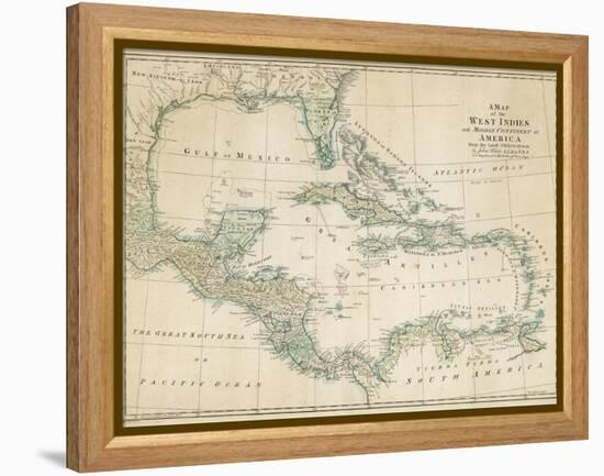 The Caribbean with the West Indies and the Coasts of the United States and the Spanish Possessions-John Blair-Framed Premier Image Canvas