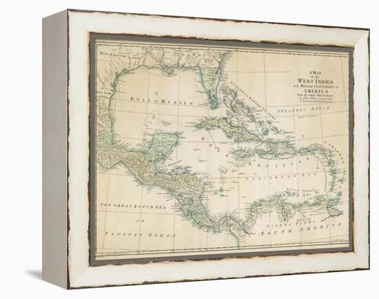 The Caribbean with the West Indies and the Coasts of the United States and the Spanish Possessions-John Blair-Framed Premier Image Canvas