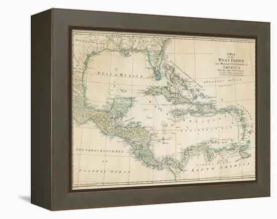 The Caribbean with the West Indies and the Coasts of the United States and the Spanish Possessions-John Blair-Framed Premier Image Canvas