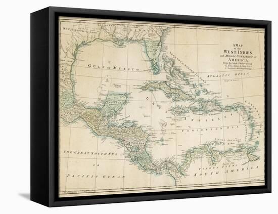 The Caribbean with the West Indies and the Coasts of the United States and the Spanish Possessions-John Blair-Framed Premier Image Canvas