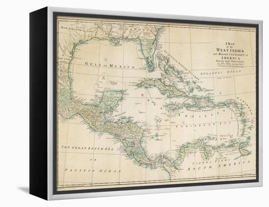 The Caribbean with the West Indies and the Coasts of the United States and the Spanish Possessions-John Blair-Framed Premier Image Canvas