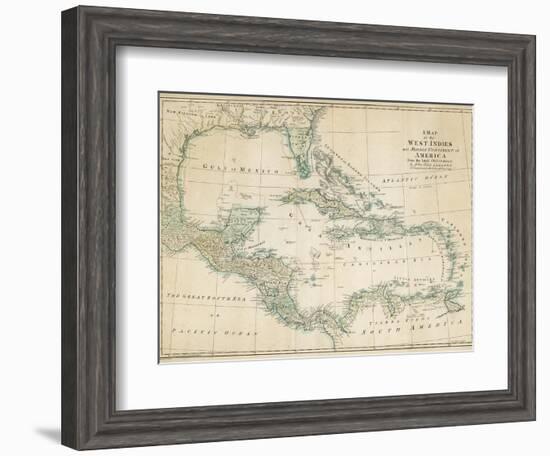 The Caribbean with the West Indies and the Coasts of the United States and the Spanish Possessions-John Blair-Framed Photographic Print