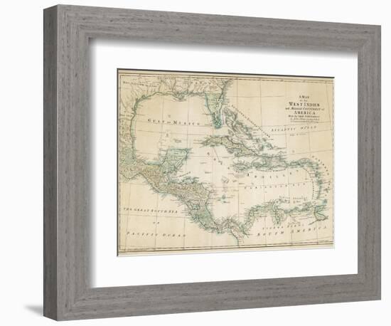 The Caribbean with the West Indies and the Coasts of the United States and the Spanish Possessions-John Blair-Framed Photographic Print