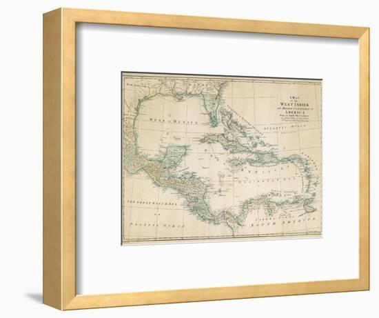 The Caribbean with the West Indies and the Coasts of the United States and the Spanish Possessions-John Blair-Framed Photographic Print