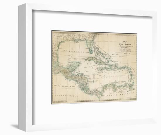 The Caribbean with the West Indies and the Coasts of the United States and the Spanish Possessions-John Blair-Framed Photographic Print