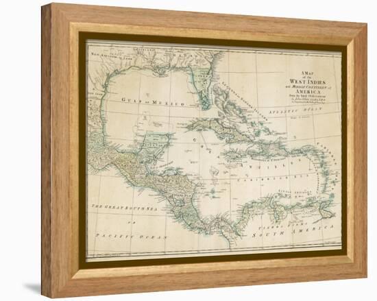 The Caribbean with the West Indies and the Coasts of the United States and the Spanish Possessions-John Blair-Framed Premier Image Canvas