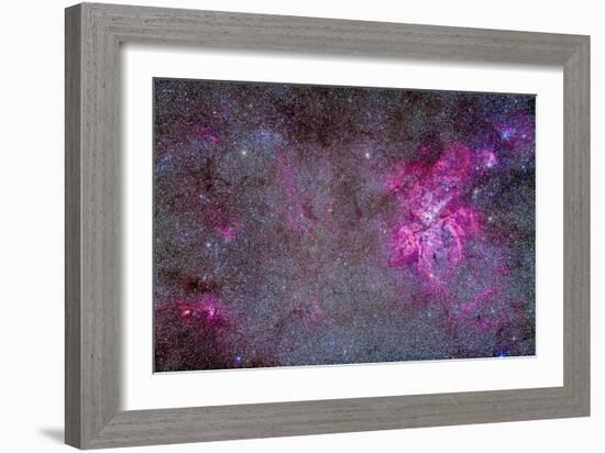 The Carina Nebula and Surrounding Clusters-Stocktrek Images-Framed Photographic Print