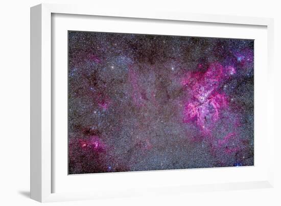 The Carina Nebula and Surrounding Clusters-Stocktrek Images-Framed Photographic Print