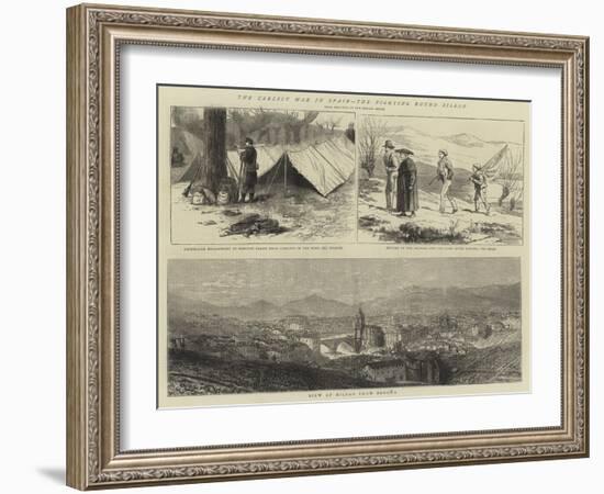 The Carlist War in Spain, the Fighting Round Bilbao-null-Framed Giclee Print