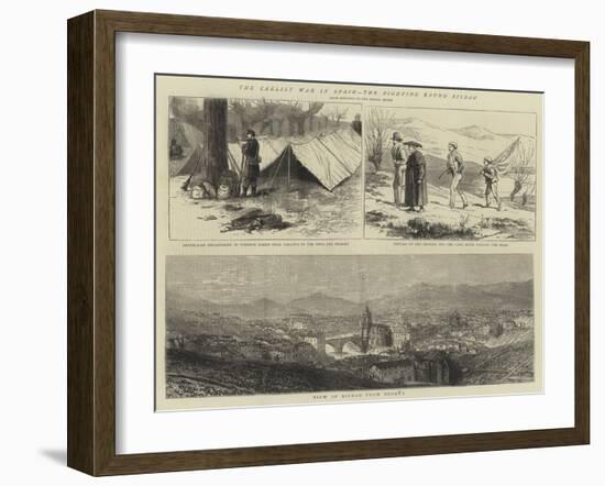 The Carlist War in Spain, the Fighting Round Bilbao-null-Framed Giclee Print