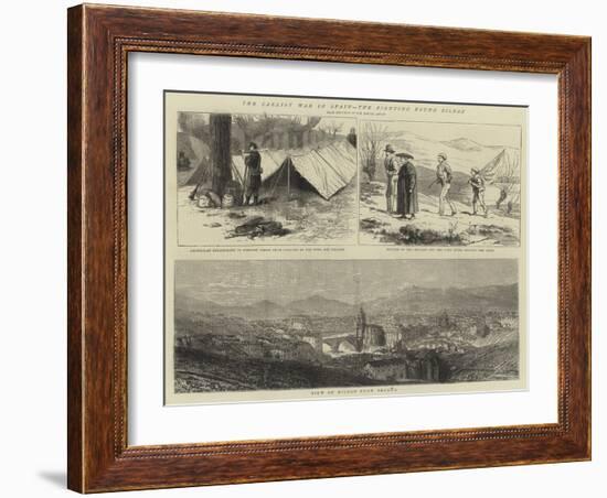 The Carlist War in Spain, the Fighting Round Bilbao-null-Framed Giclee Print