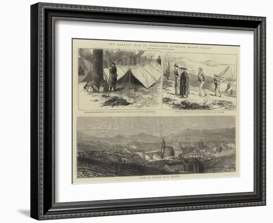 The Carlist War in Spain, the Fighting Round Bilbao-null-Framed Giclee Print