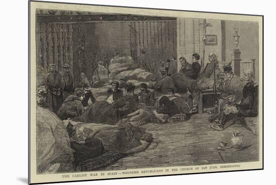 The Carlist War in Spain, Wounded Republicans in the Church of San Juan, Somorrostro-null-Mounted Giclee Print