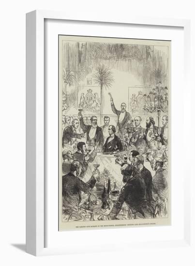 The Carlton Club Banquet at the Riding-School, Knightsbridge, Drinking Lord Beaconsfield's Health-Charles Robinson-Framed Giclee Print