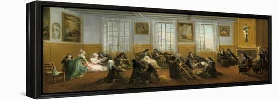 The Carmelite Nuns in the Warming Hall, Mid 18th Century-Charles Guillot-Framed Premier Image Canvas