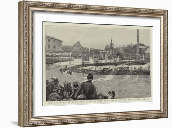 The Carnival at Rome, the Races in the New Circus at the Piazza Del Popolo-null-Framed Giclee Print