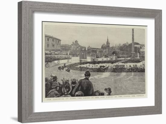 The Carnival at Rome, the Races in the New Circus at the Piazza Del Popolo-null-Framed Giclee Print