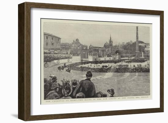 The Carnival at Rome, the Races in the New Circus at the Piazza Del Popolo-null-Framed Giclee Print