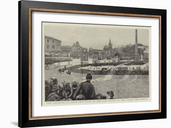 The Carnival at Rome, the Races in the New Circus at the Piazza Del Popolo-null-Framed Giclee Print