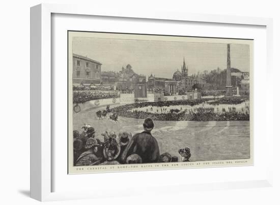 The Carnival at Rome, the Races in the New Circus at the Piazza Del Popolo-null-Framed Giclee Print