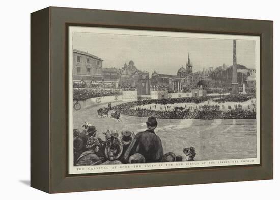 The Carnival at Rome, the Races in the New Circus at the Piazza Del Popolo-null-Framed Premier Image Canvas