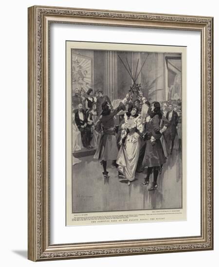 The Carnival Ball at the Palace, Malta, the Minuet-Frederic De Haenen-Framed Giclee Print