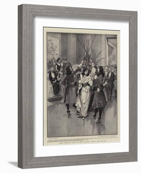 The Carnival Ball at the Palace, Malta, the Minuet-Frederic De Haenen-Framed Giclee Print